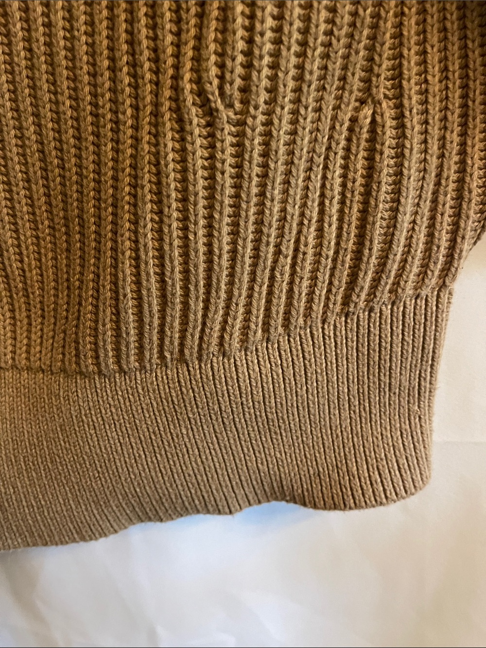Banana Republic Women's Camel Ribbed Scoop-Neck Sweater - Picture 6 of 8